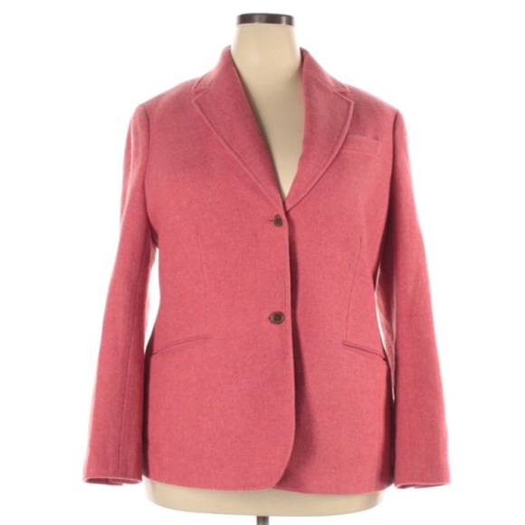 Lands' End Jackets & Blazers - Land’s End Pretty Pink Wool Blazer 18